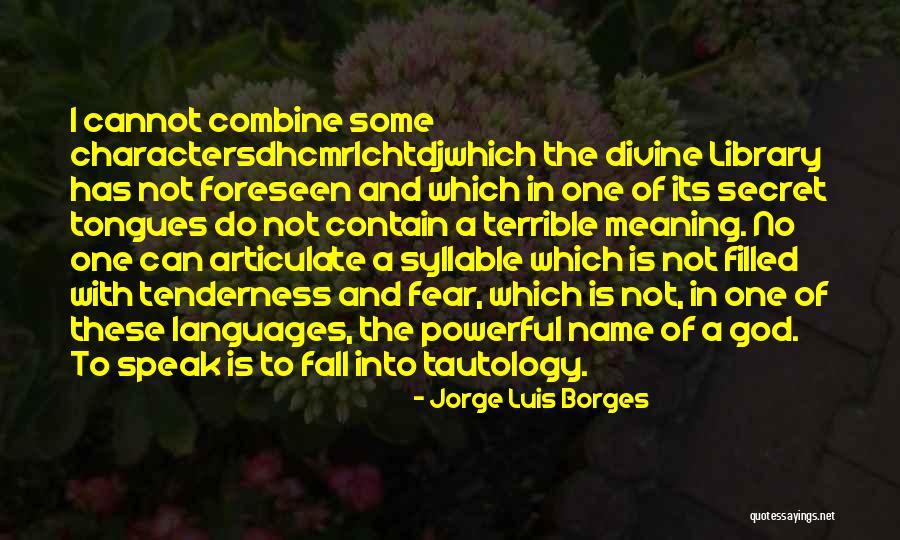 Fear To Speak Quotes By Jorge Luis Borges