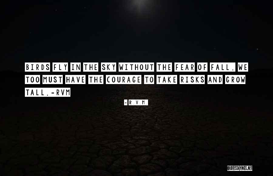 Fear To Take Risks Quotes By R.v.m. Fear To Take Risks Quotes By R.v.m.