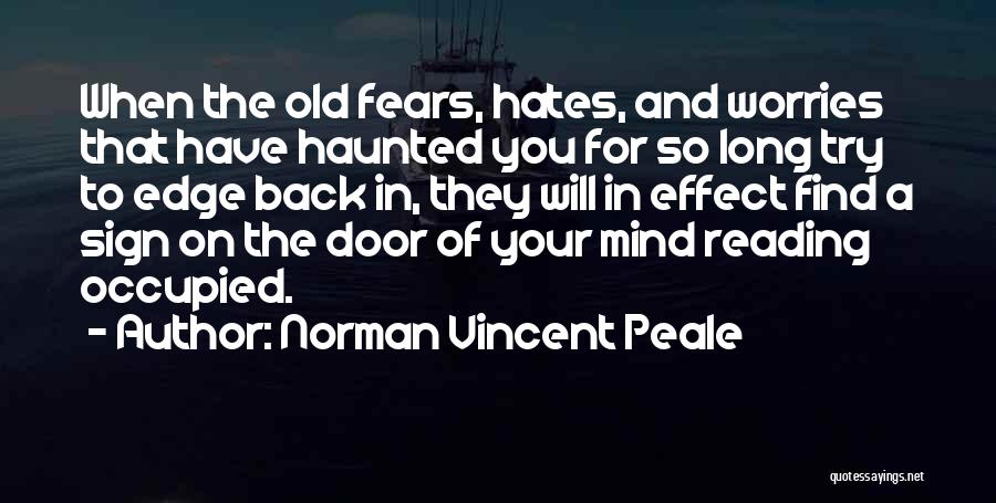 Fears And Worries Quotes By Norman Vincent Peale