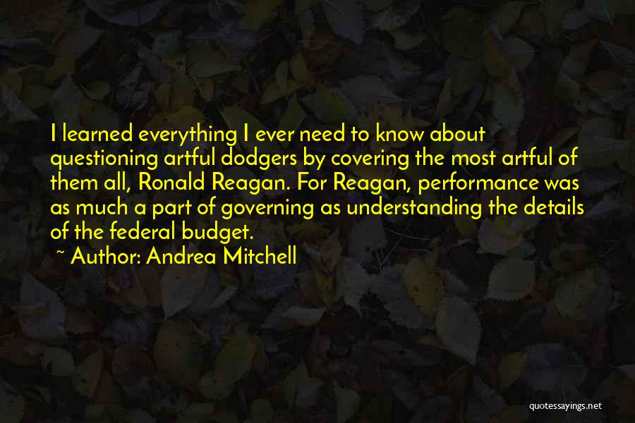 Federal Budget Quotes By Andrea Mitchell