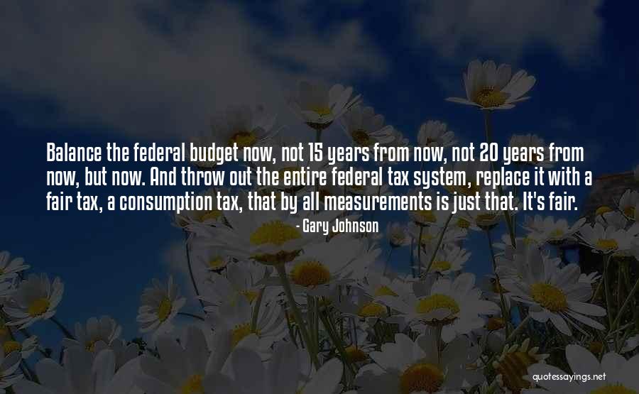 Federal Budget Quotes By Gary Johnson