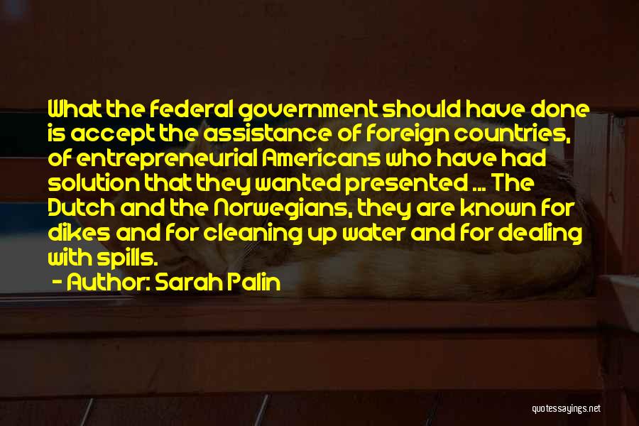 Federal Government Quotes By Sarah Palin