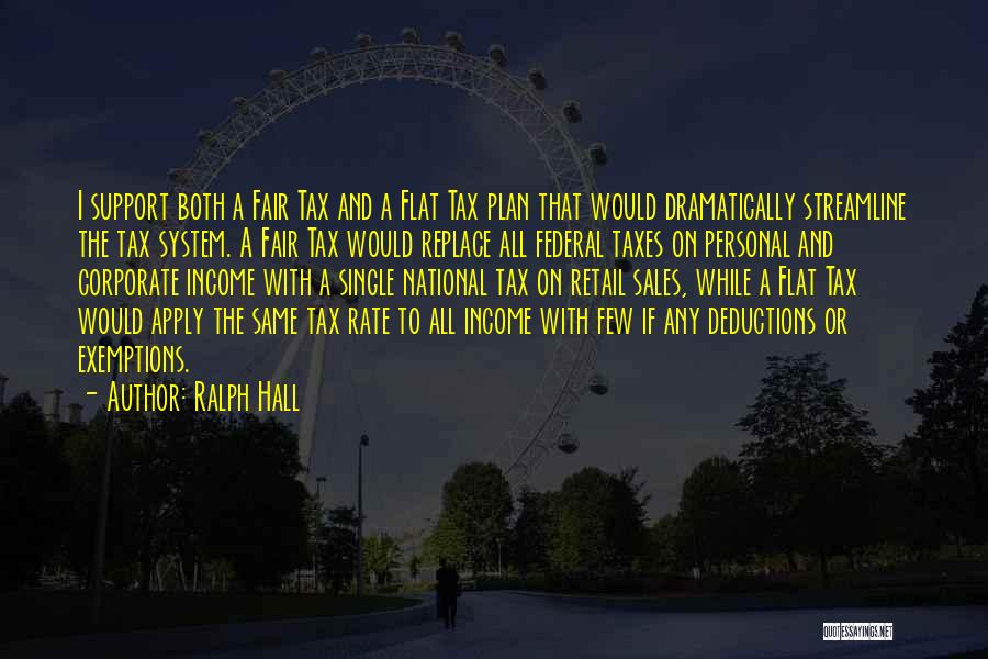 Federal Income Tax Quotes By Ralph Hall