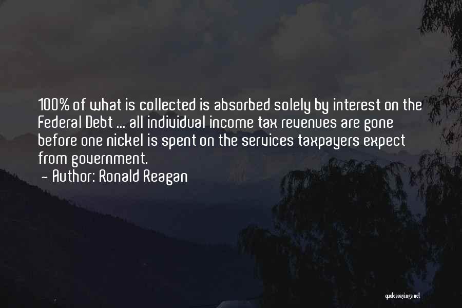 Federal Income Tax Quotes By Ronald Reagan