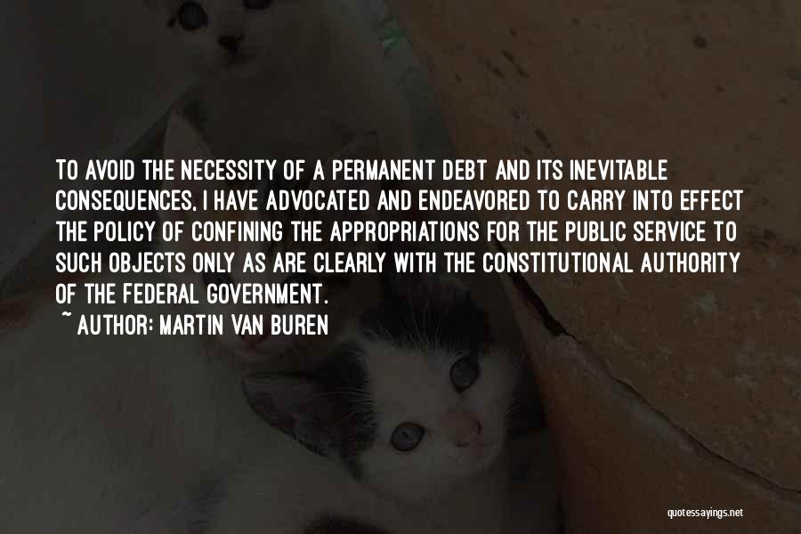 Federal Service Quotes By Martin Van Buren