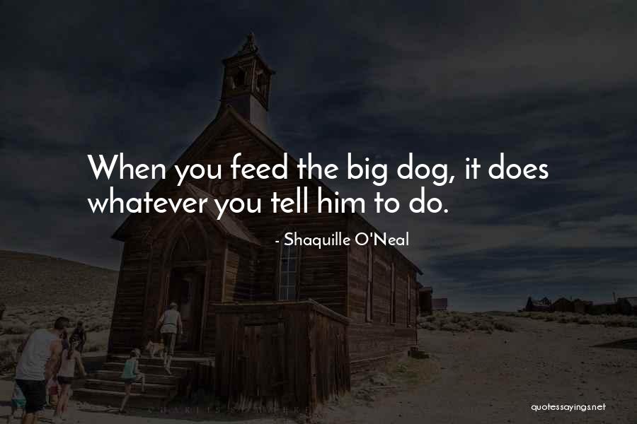 Feed The Dog Quotes By Shaquille O'Neal Feed The Dog Quotes By Shaquille O'Neal