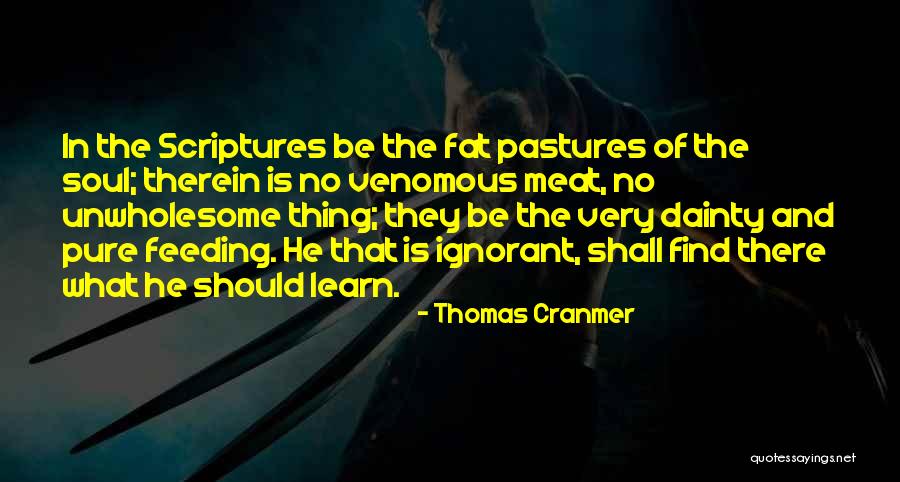 Feeding The Soul Quotes By Thomas Cranmer Feeding The Soul Quotes By Thomas Cranmer