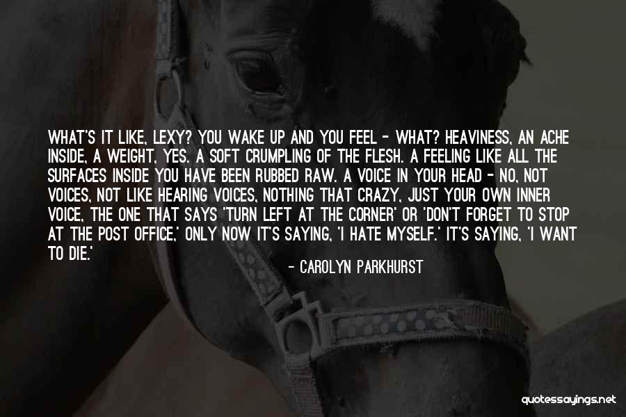 Feel Crazy Quotes By Carolyn Parkhurst Feel Crazy Quotes By Carolyn Parkhurst