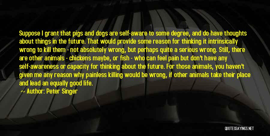 Feel Good Dog Quotes By Peter Singer