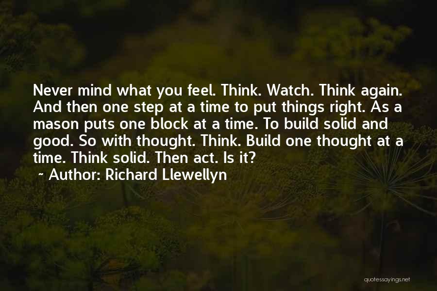 Feel Good With You Quotes By Richard Llewellyn