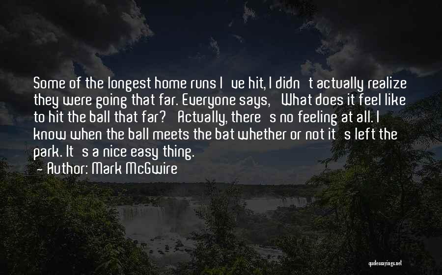 Feel Like Going Home Quotes By Mark McGwire