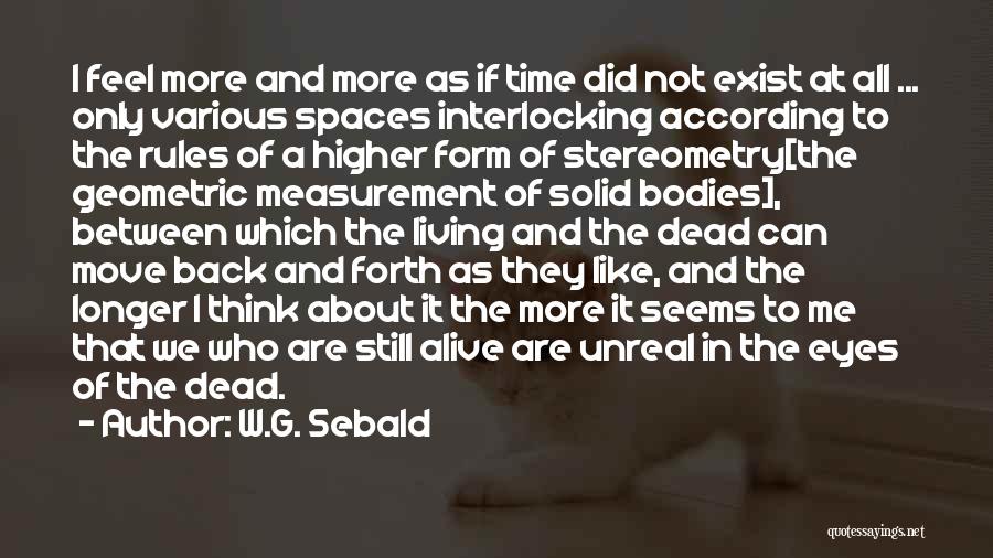 Feel More Alive Quotes By W.G. Sebald