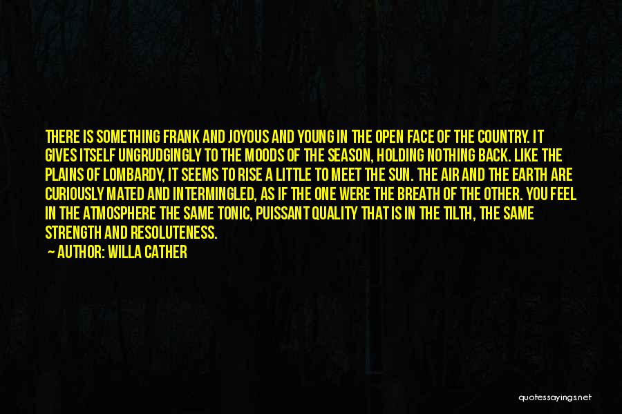 Feel The Sun On Your Face Quotes By Willa Cather