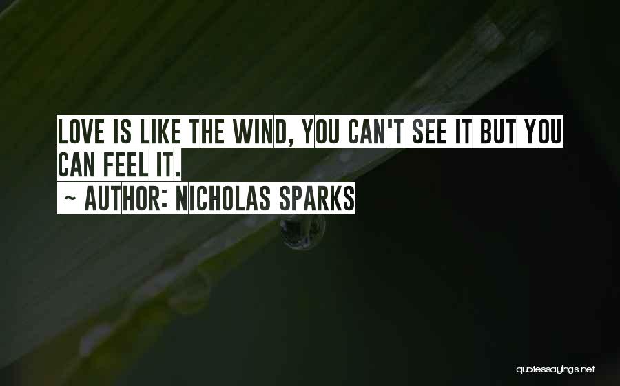 Feel The Wind Quotes By Nicholas Sparks