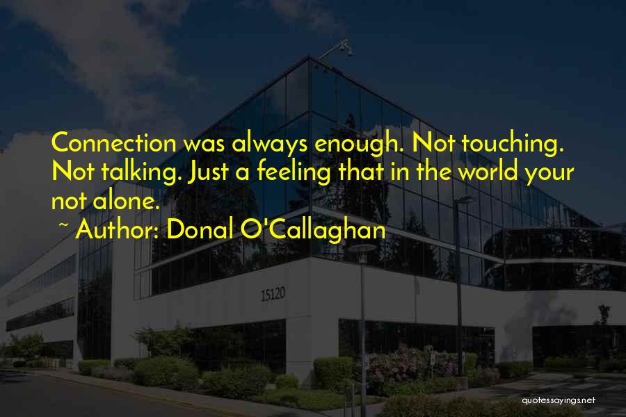 Feeling All Alone In The World Quotes By Donal O'Callaghan