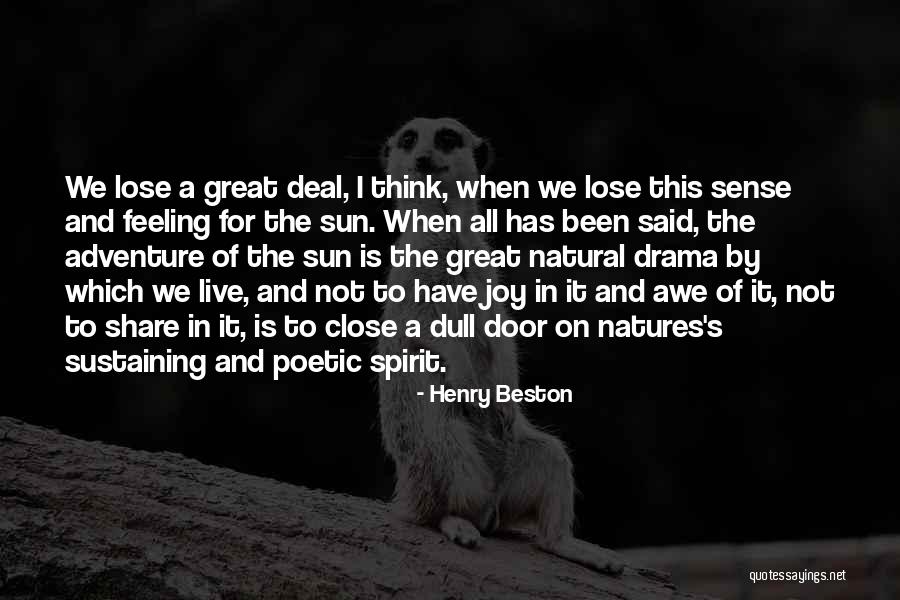 Feeling Close To Nature Quotes By Henry Beston