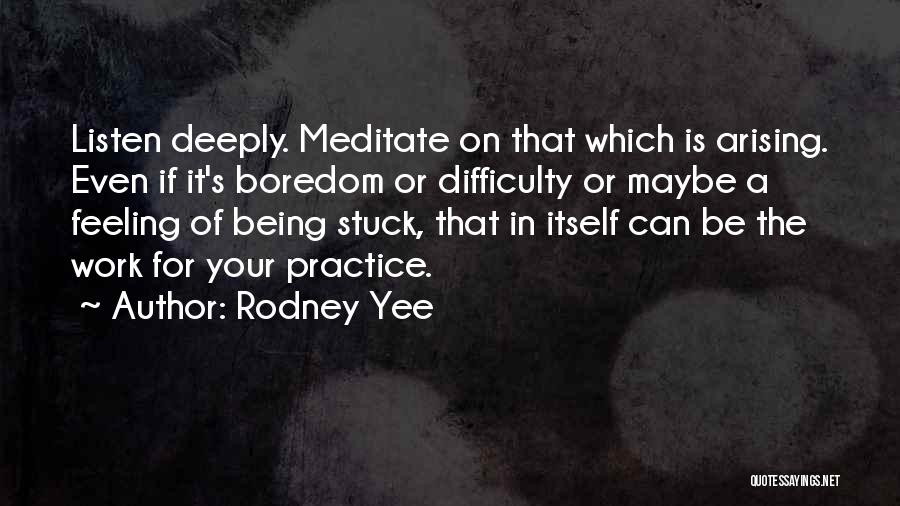 Feeling Deeply Quotes By Rodney Yee