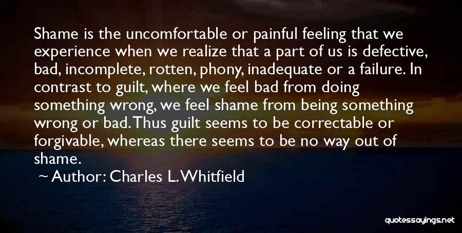 Feeling Defective Quotes By Charles L. Whitfield