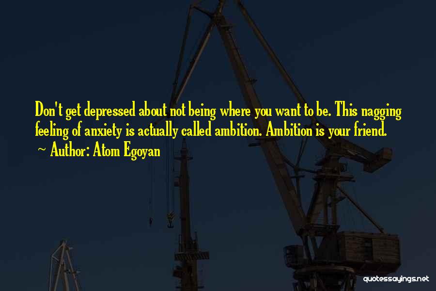 Feeling Depressed Quotes By Atom Egoyan