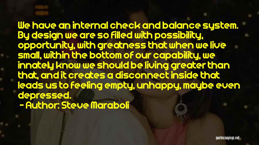 Feeling Depressed Quotes By Steve Maraboli