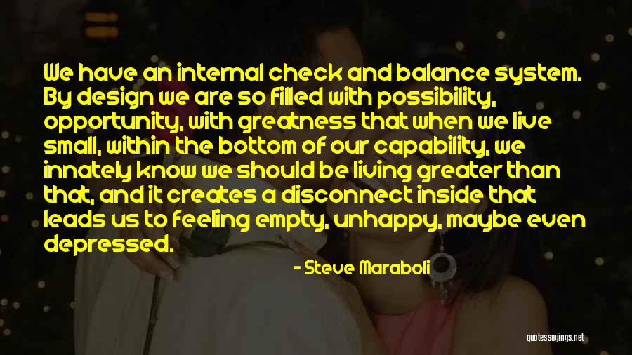 Feeling Depressed Quotes By Steve Maraboli