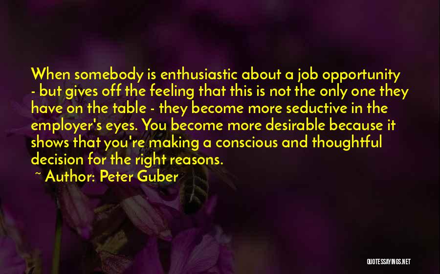 Feeling Desirable Quotes By Peter Guber