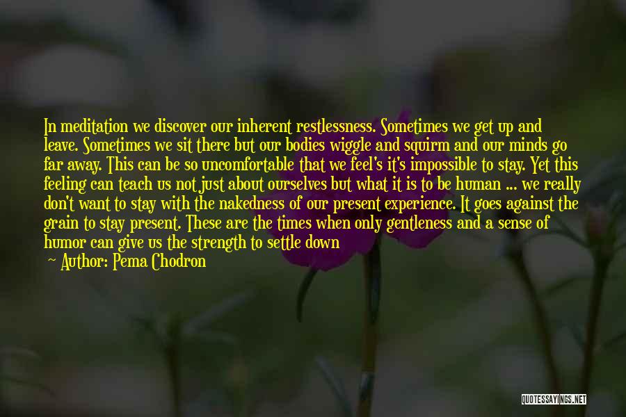 Feeling Down And Out Quotes By Pema Chodron