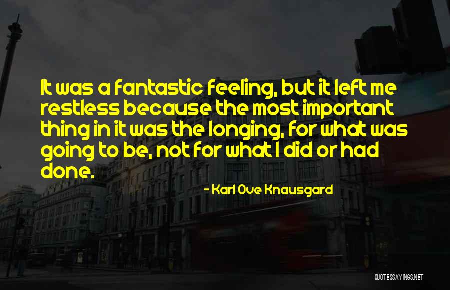 Feeling Fantastic Quotes By Karl Ove Knausgard