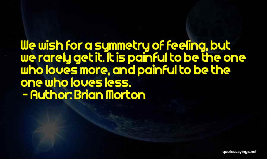 Feeling Feeling Less Quotes By Brian Morton