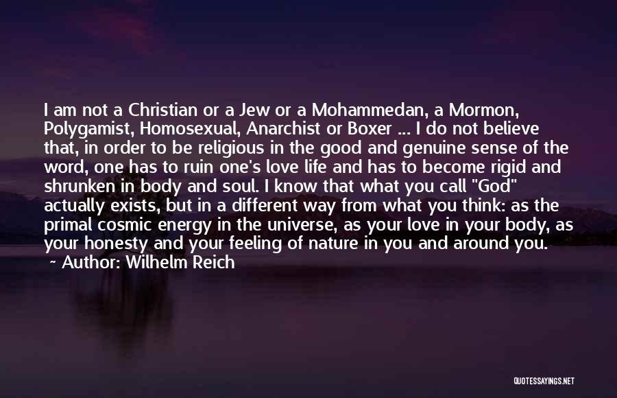 Feeling God's Love Quotes By Wilhelm Reich