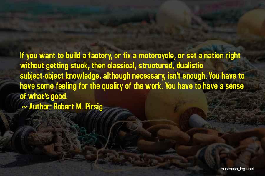 Feeling Good Enough Quotes By Robert M. Pirsig