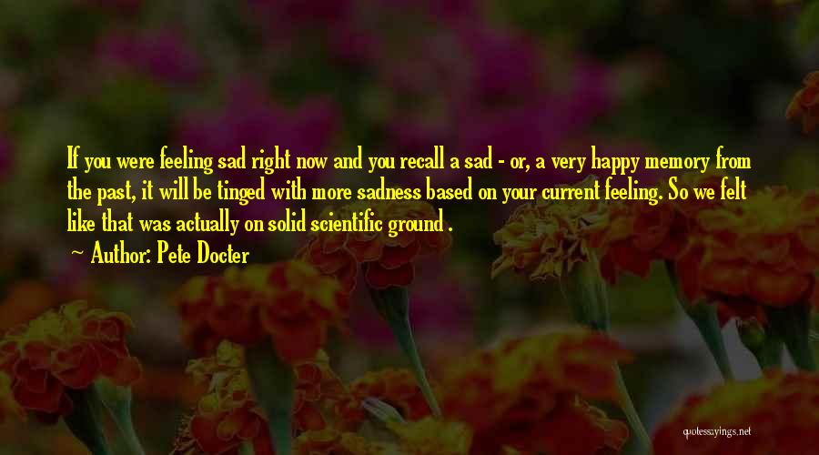 Feeling Happy But Sad Quotes By Pete Docter