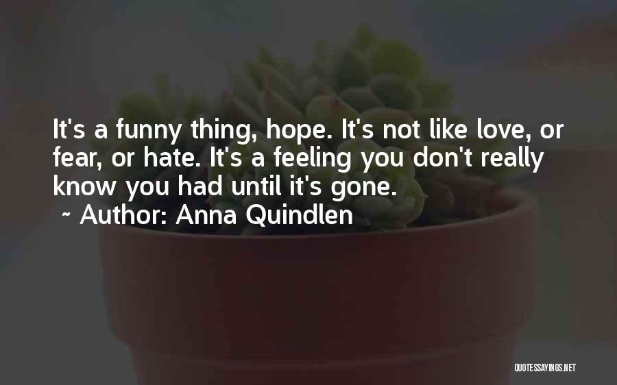Feeling Hate Quotes By Anna Quindlen
