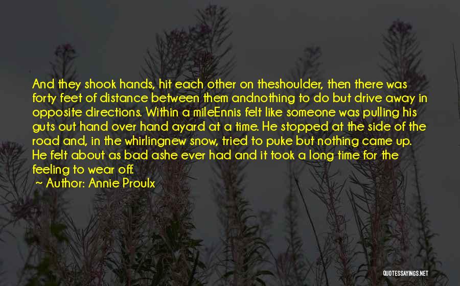 Feeling In Between Quotes By Annie Proulx