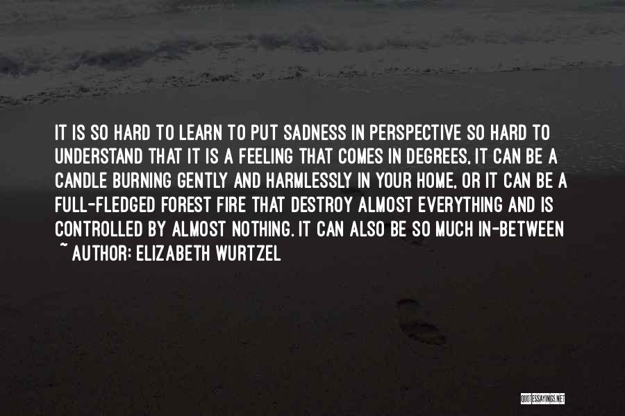 Feeling In Between Quotes By Elizabeth Wurtzel