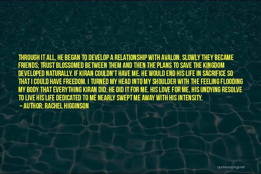 Feeling In Between Quotes By Rachel Higginson