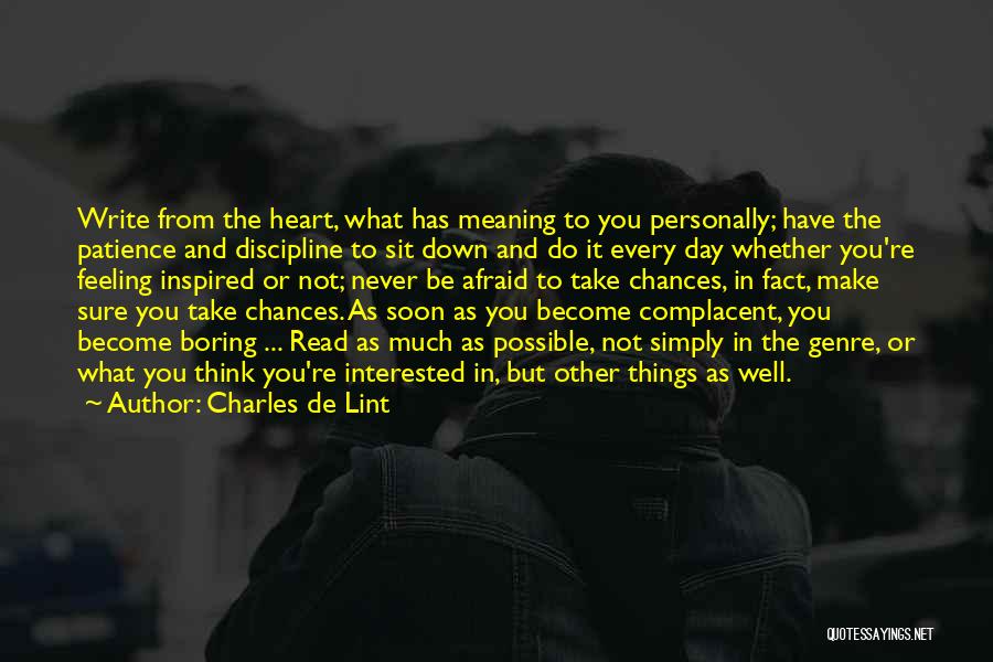 Feeling Inspired Quotes By Charles De Lint
