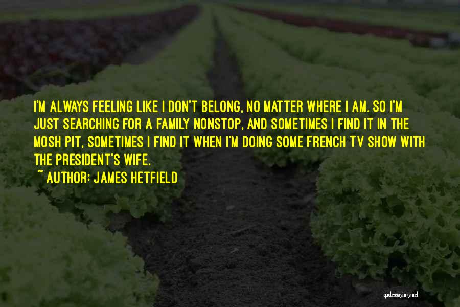 Feeling Like You Don't Matter Quotes By James Hetfield