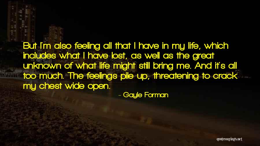 Feeling Lost In Life Quotes By Gayle Forman