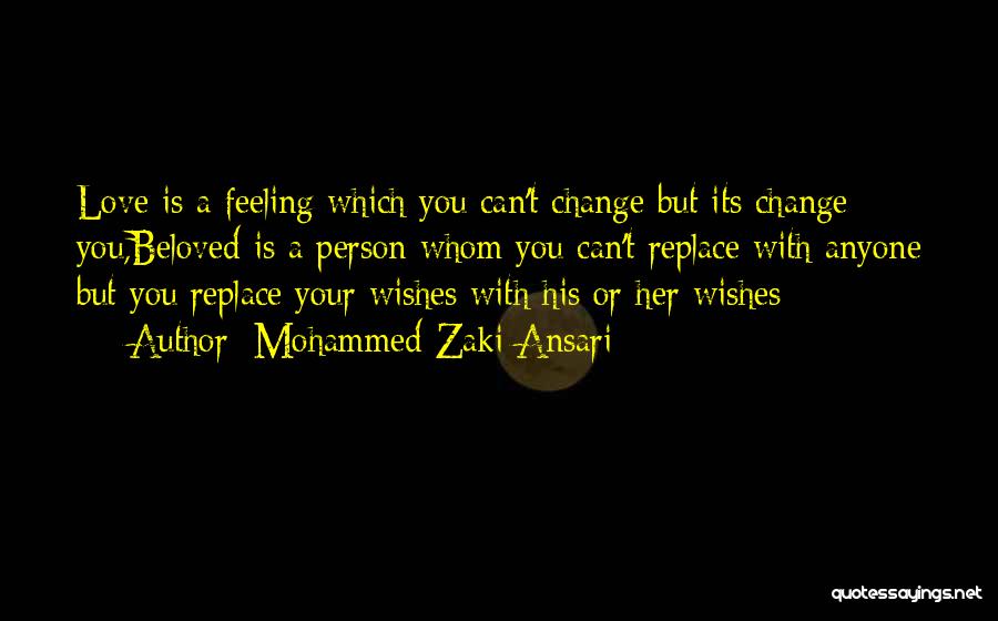 Feeling Love With Her Quotes By Mohammed Zaki Ansari