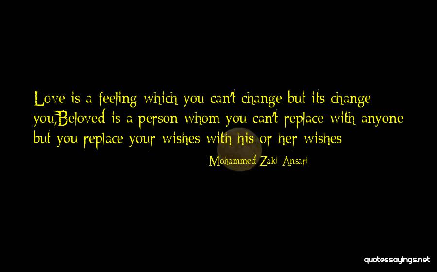 Feeling Love With Her Quotes By Mohammed Zaki Ansari