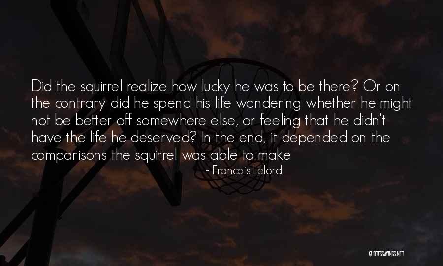 Feeling Lucky In Life Quotes By Francois Lelord