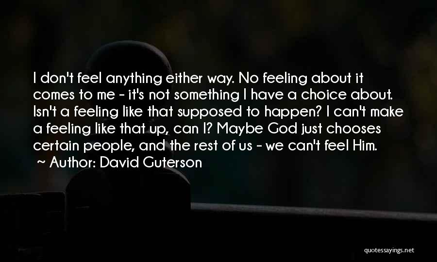 Feeling Maybe Quotes By David Guterson