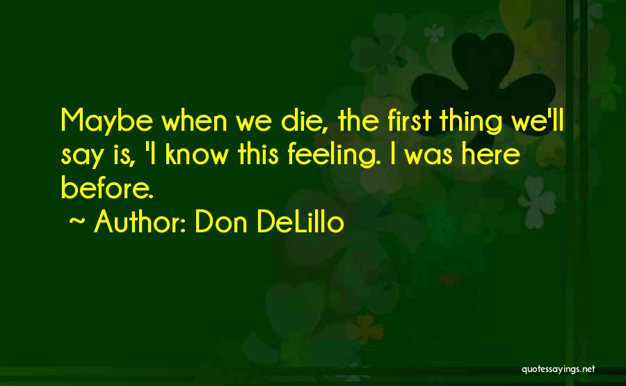 Feeling Maybe Quotes By Don DeLillo