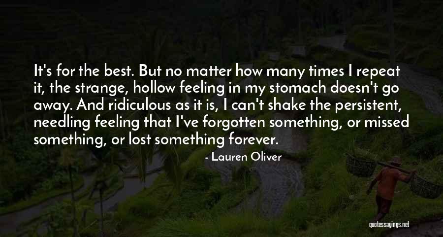 Feeling Missed Quotes By Lauren Oliver