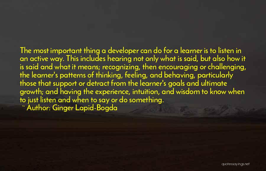 Feeling Not Important Quotes By Ginger Lapid-Bogda