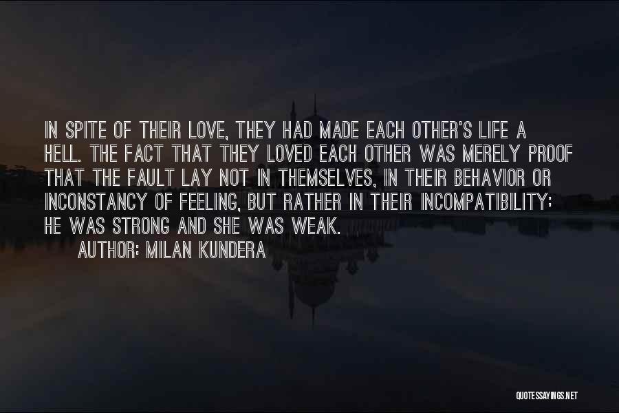 Feeling Not Loved Quotes By Milan Kundera