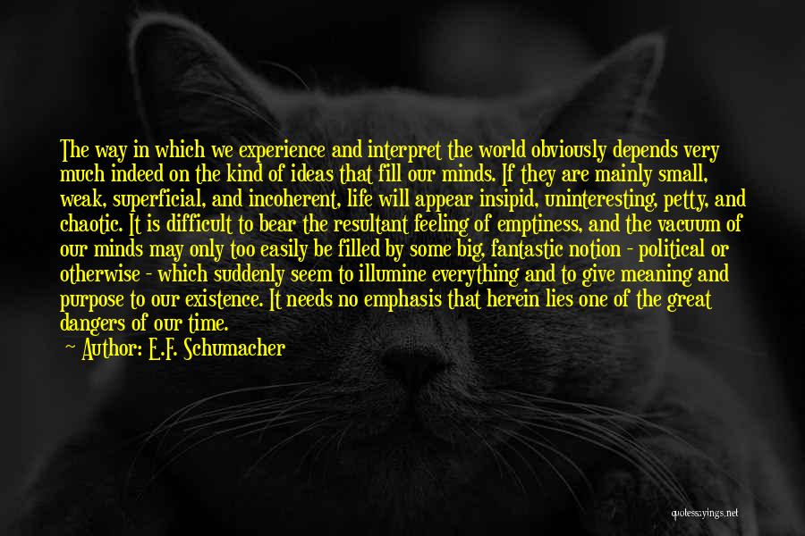 Feeling Of Emptiness Quotes By E.F. Schumacher