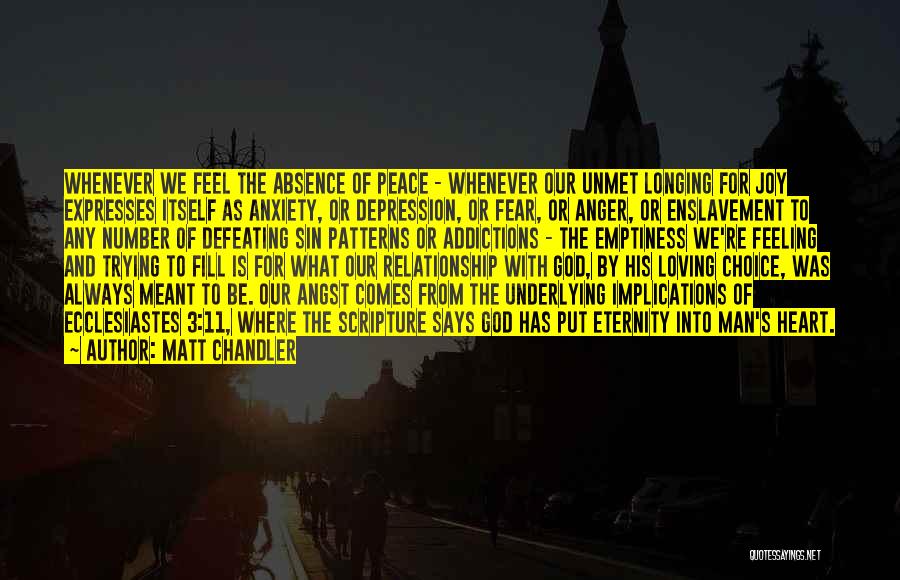 Feeling Of Emptiness Quotes By Matt Chandler