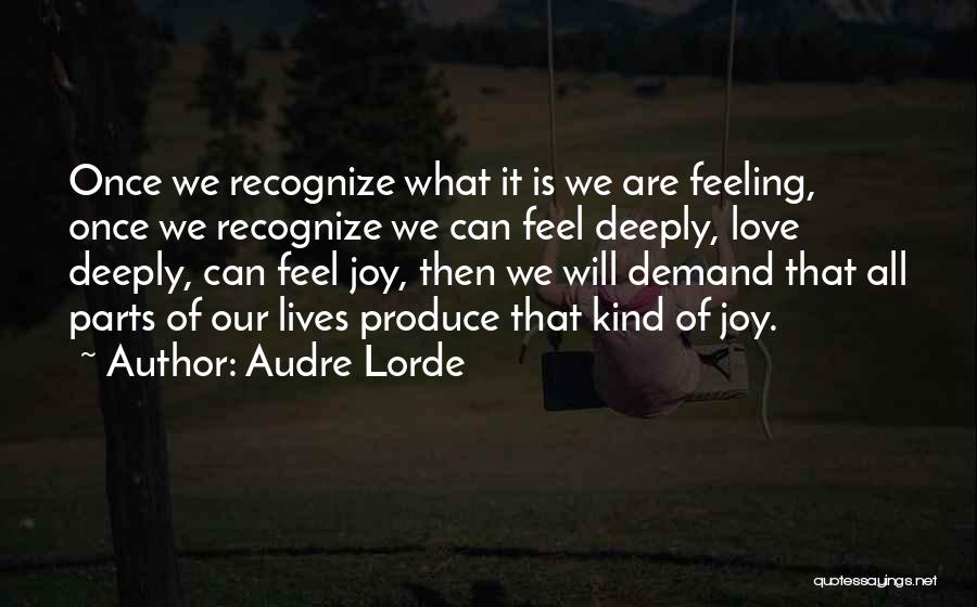 Feeling Of Happiness Quotes By Audre Lorde